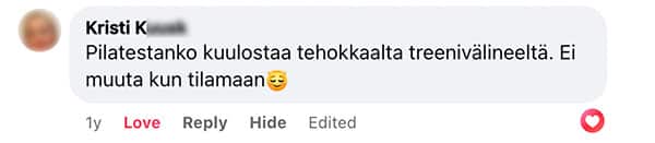 Asiakaspalaute: "Pilatestanko kuulostaa tehokkaalta treenivälineeltä. Ei muuta kun tilamaan"