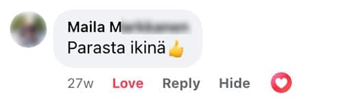Asiakaspalaute: "Parasta ikinä"