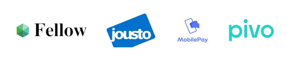 Fellow, Jousto, MobilePay, Pivo