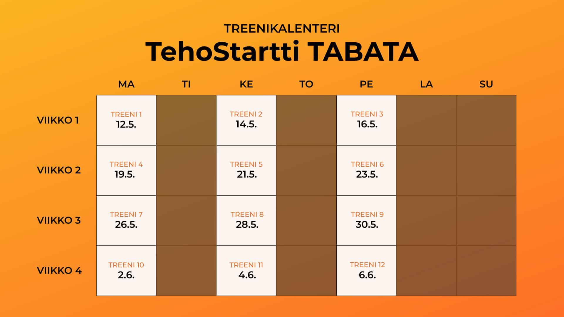 Treenikalenteri