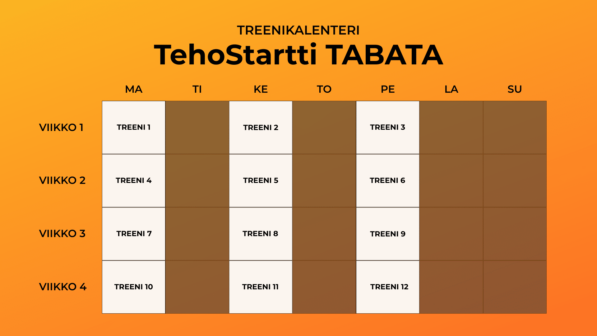 Treenikalenteri